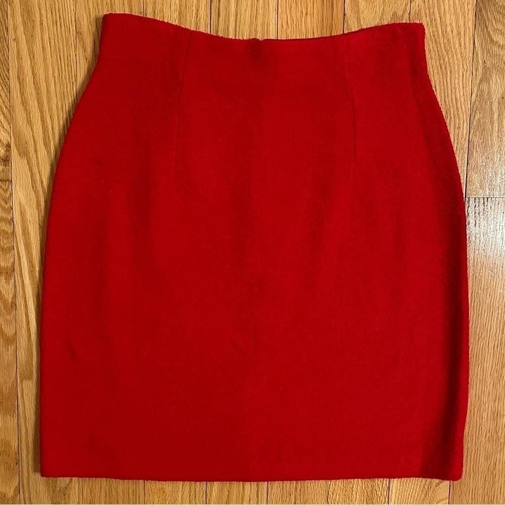 St. John Collection by Marie Gray Gail Knit Pencil Skirt Red Sz 8